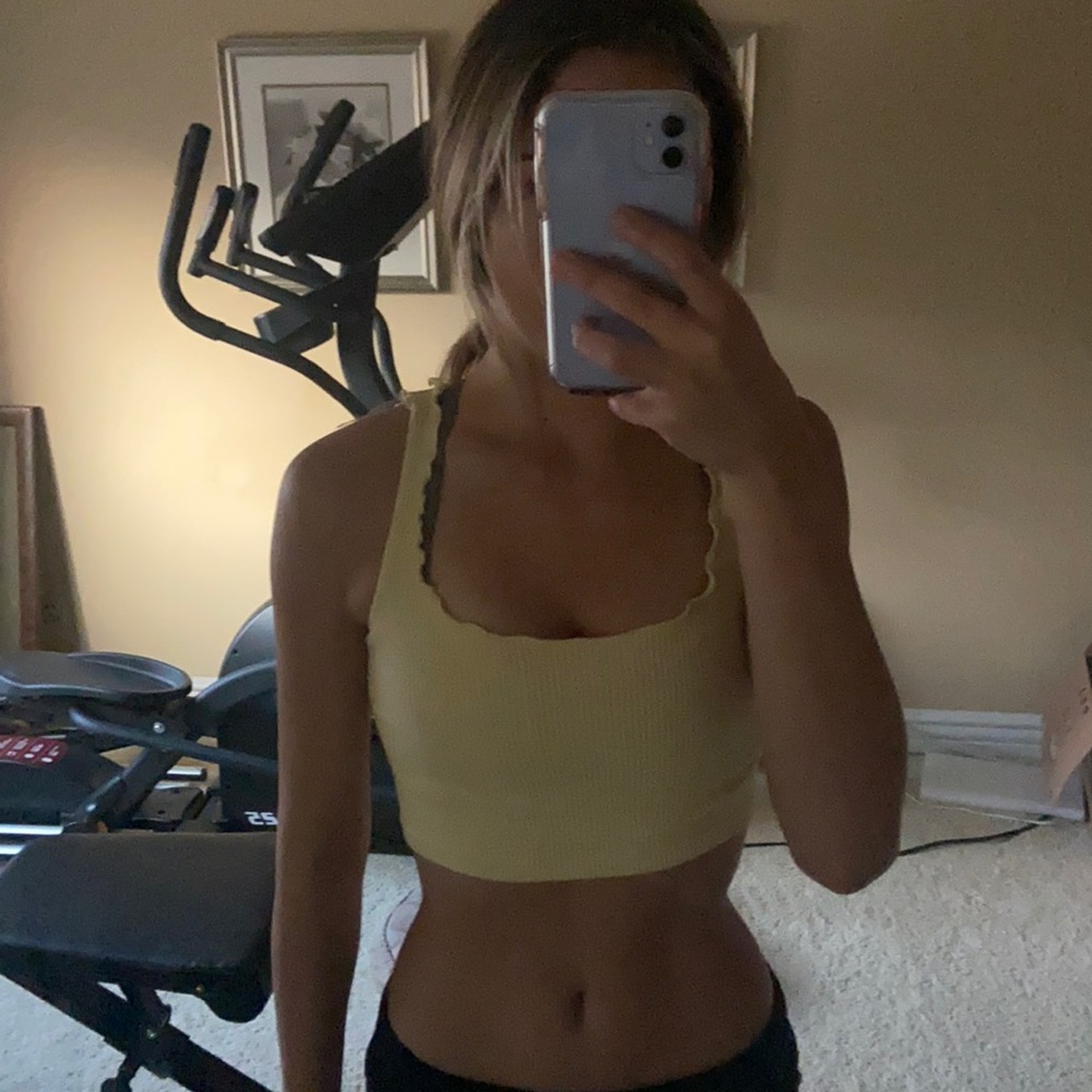 ribbed light yellow tillys tank